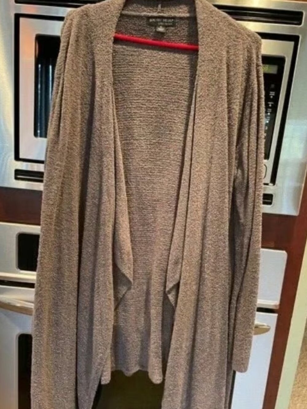 Barefoot Dreams Bamboo Chic Open Front Draped Cardigan Grey